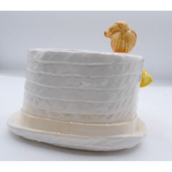 Relpo Planter MCM Teenage Girl w ponytail & guitar Hat shape Made in Japan - Picture 3 of 5